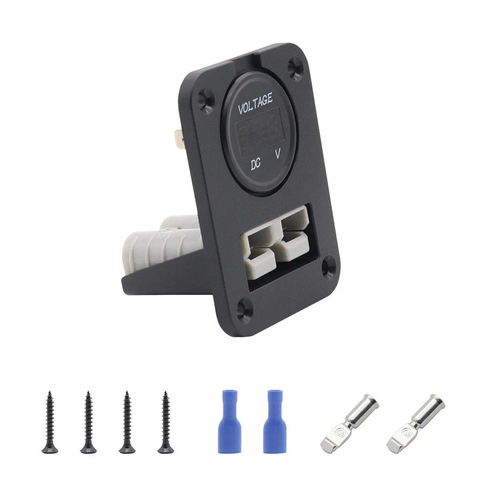 50 Amp Plug Socket w/ Voltmeter for Anderson Caravan Boat Camper