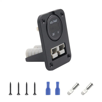 50 Amp Plug Socket w/ Voltmeter for Anderson Caravan Boat Camper