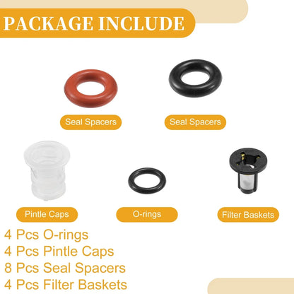 Fuel Injector Seal O Ring for Honda Civic CR-V (2001-2006) - NBR Rubber Black