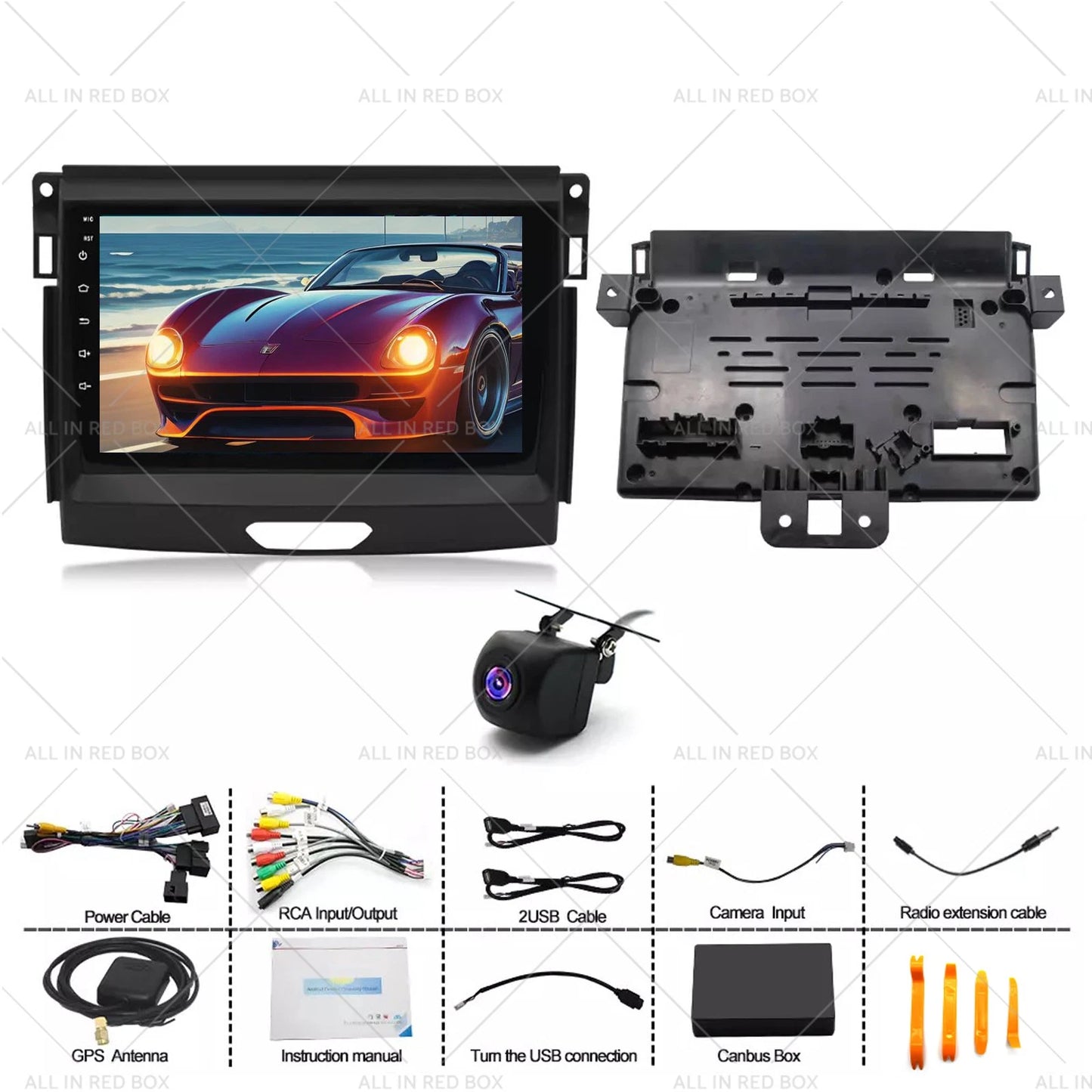 Dash Kit for Ford Ranger (2016-2020) Wireless CarPlay Android Auto GPS FM