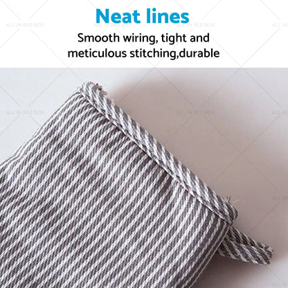 Cotton Oven Mitt & Pot Holder Set for Kitchen Cooking & Baking