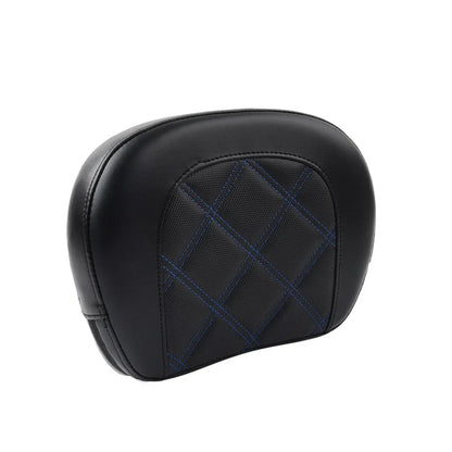 Passenger Sissy Bar Backrest Pad with Blue Stitching for Harley Electra Glide