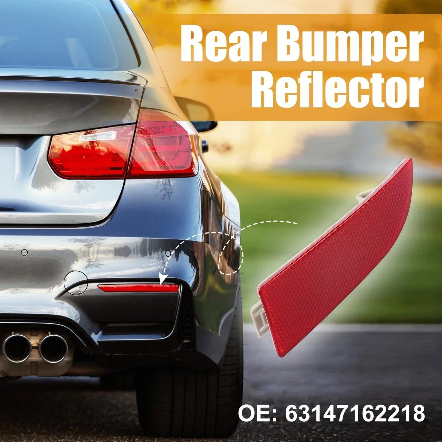 Rear Bumper Reflector Strip Cover Right Side for BMW X3 (2007 - 2010)