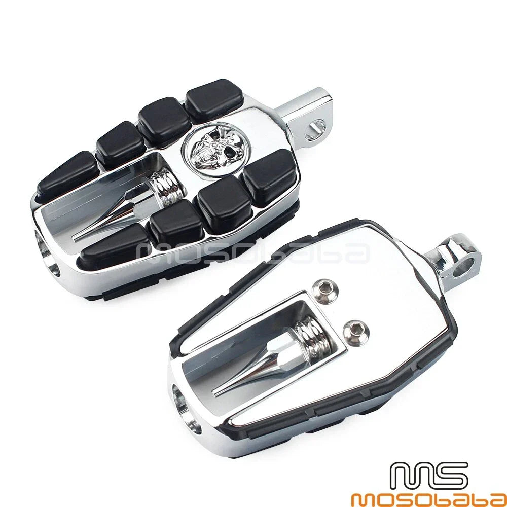 Zombie Skull Style Foot Pegs for Harley Dyna FLH (Universal)
