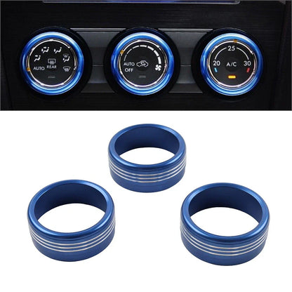 AC Climate Control Knob Ring Covers for Subaru Forester XV Crosstrek WRX STi (2011-2021)