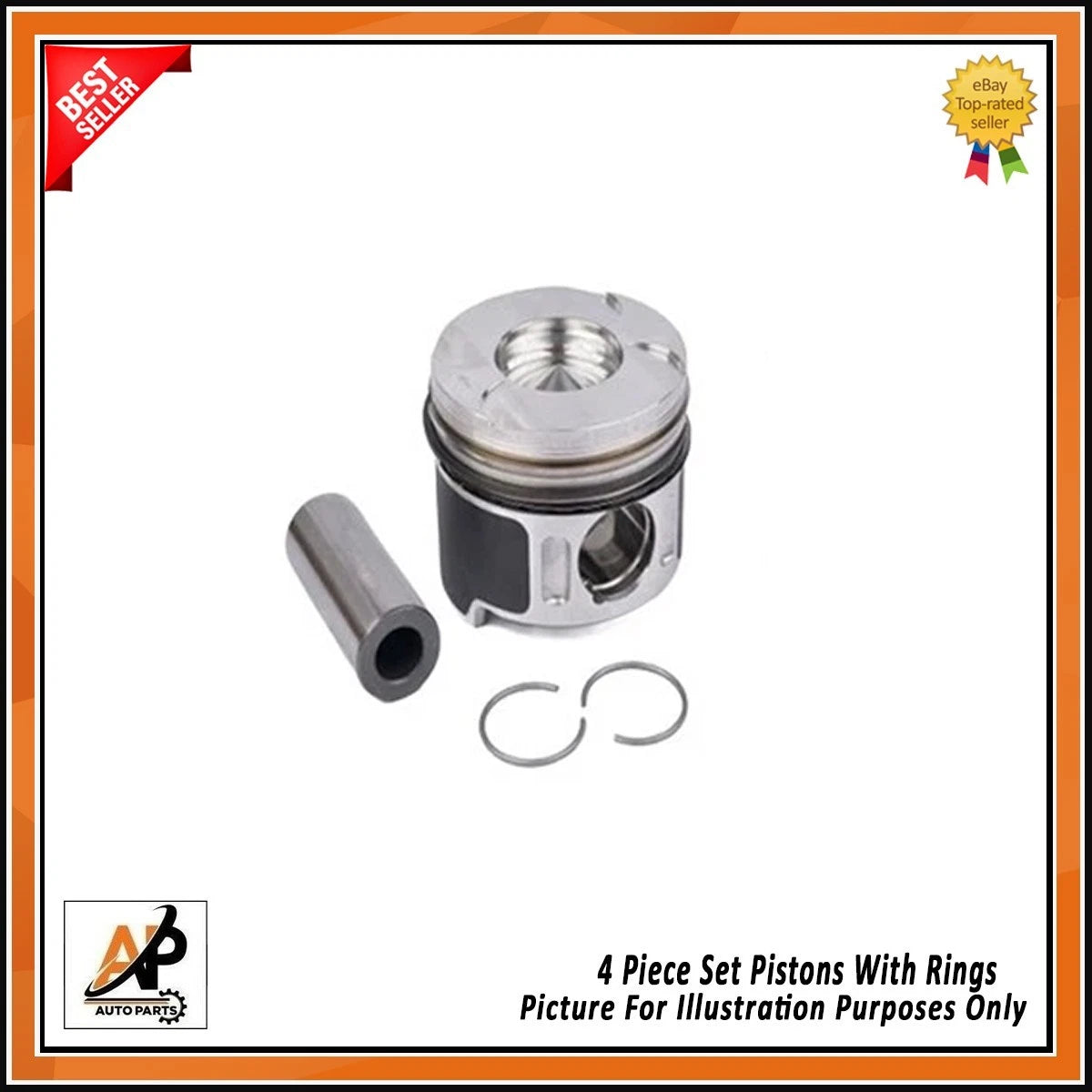 Engine Piston and Ring Kit with Crankshaft Bearings for Mercedes OM611 (1998–2006)
