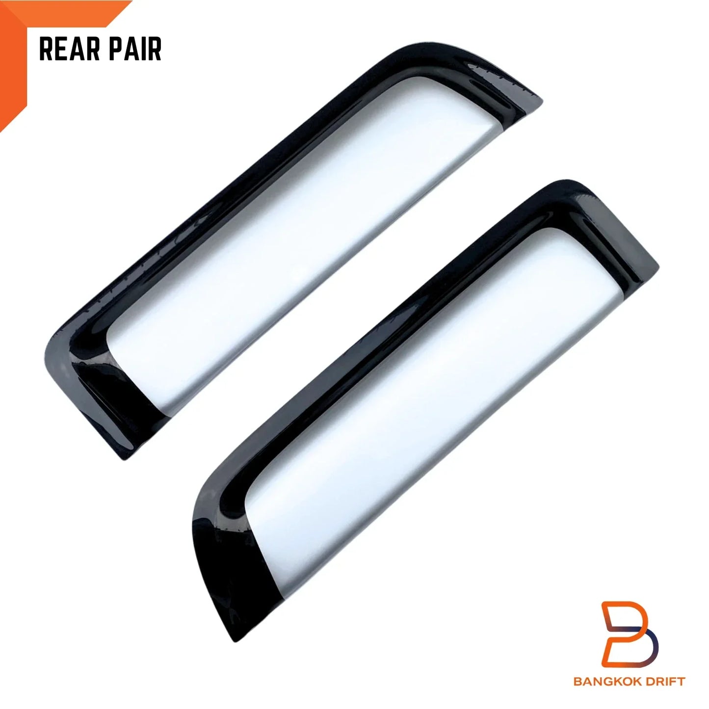 4 x Silver Visor Rain Guard Weather Shield for Toyota Hilux Ute (88-96)