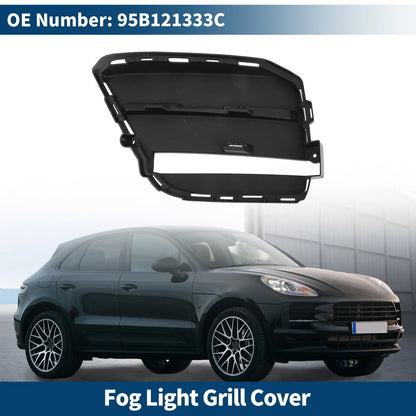 Front Left Fog Light Grill for Porsche Macan (2014-2023) - 1 x Black