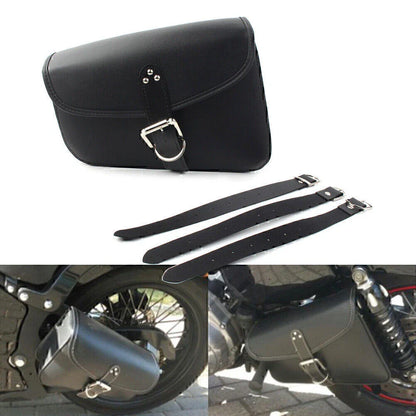 Left Side PU Leather Saddlebag for Harley Sportster Iron 72 883 1200 (2010-2023)