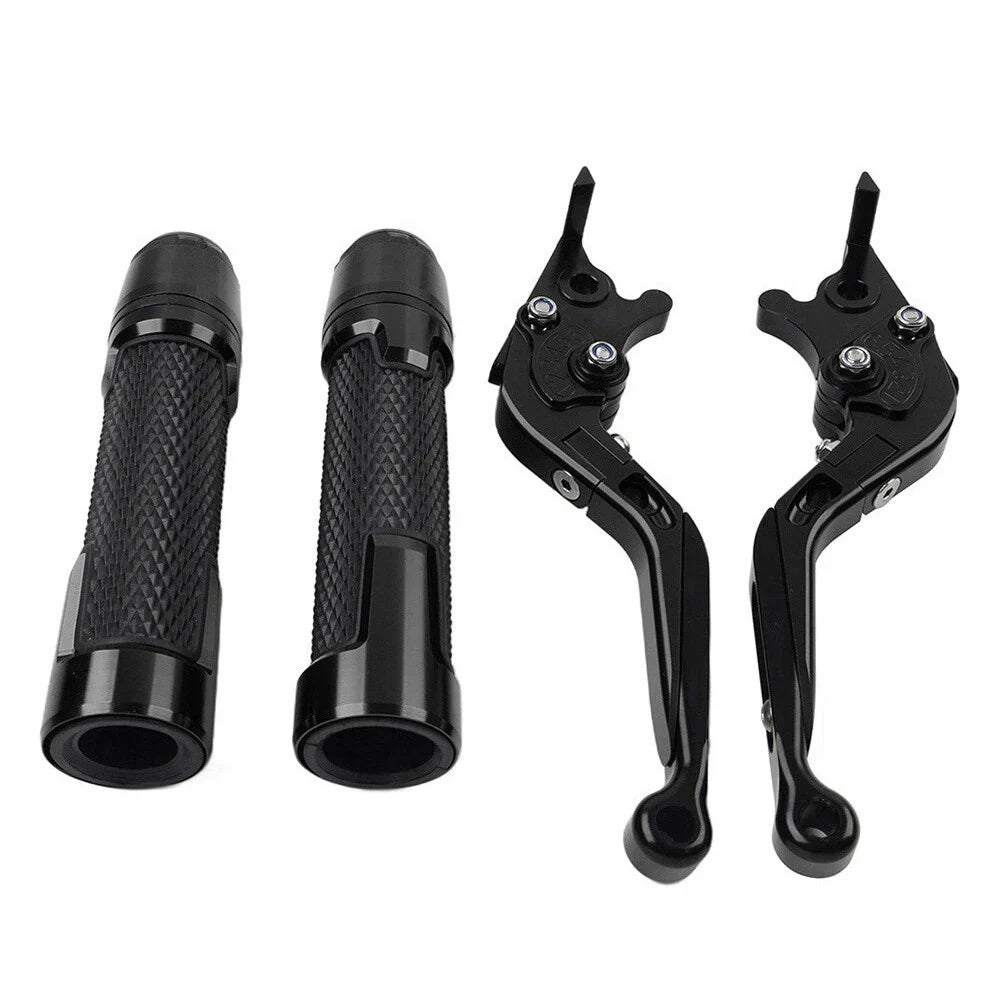 Black Extendable Brake Clutch Levers & Grips for Kawasaki Z1000 (2010-2023)
