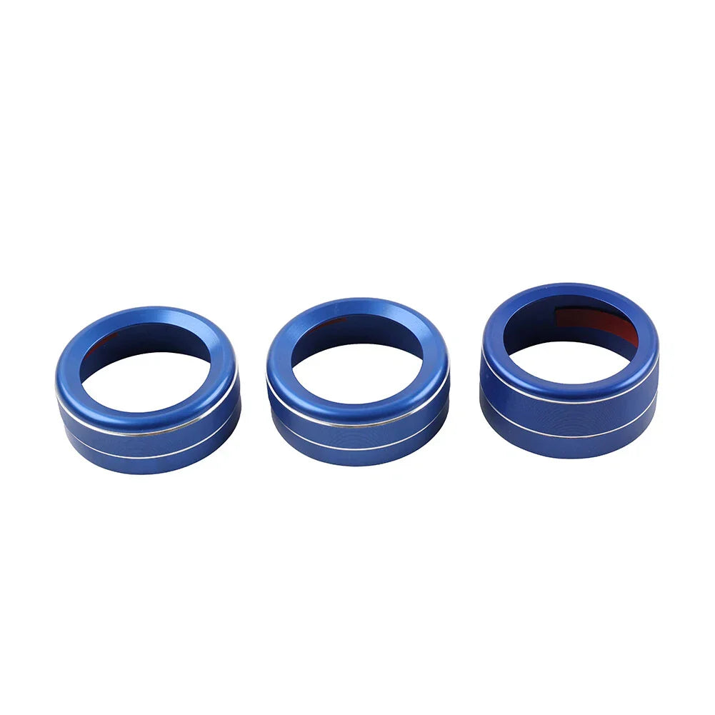 Blue AC Climate Control Knob Ring Covers for Mazda 3, CX-5 (2014-2019)