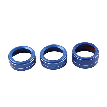 Blue AC Climate Control Knob Ring Covers for Mazda 3, CX-5 (2014-2019)