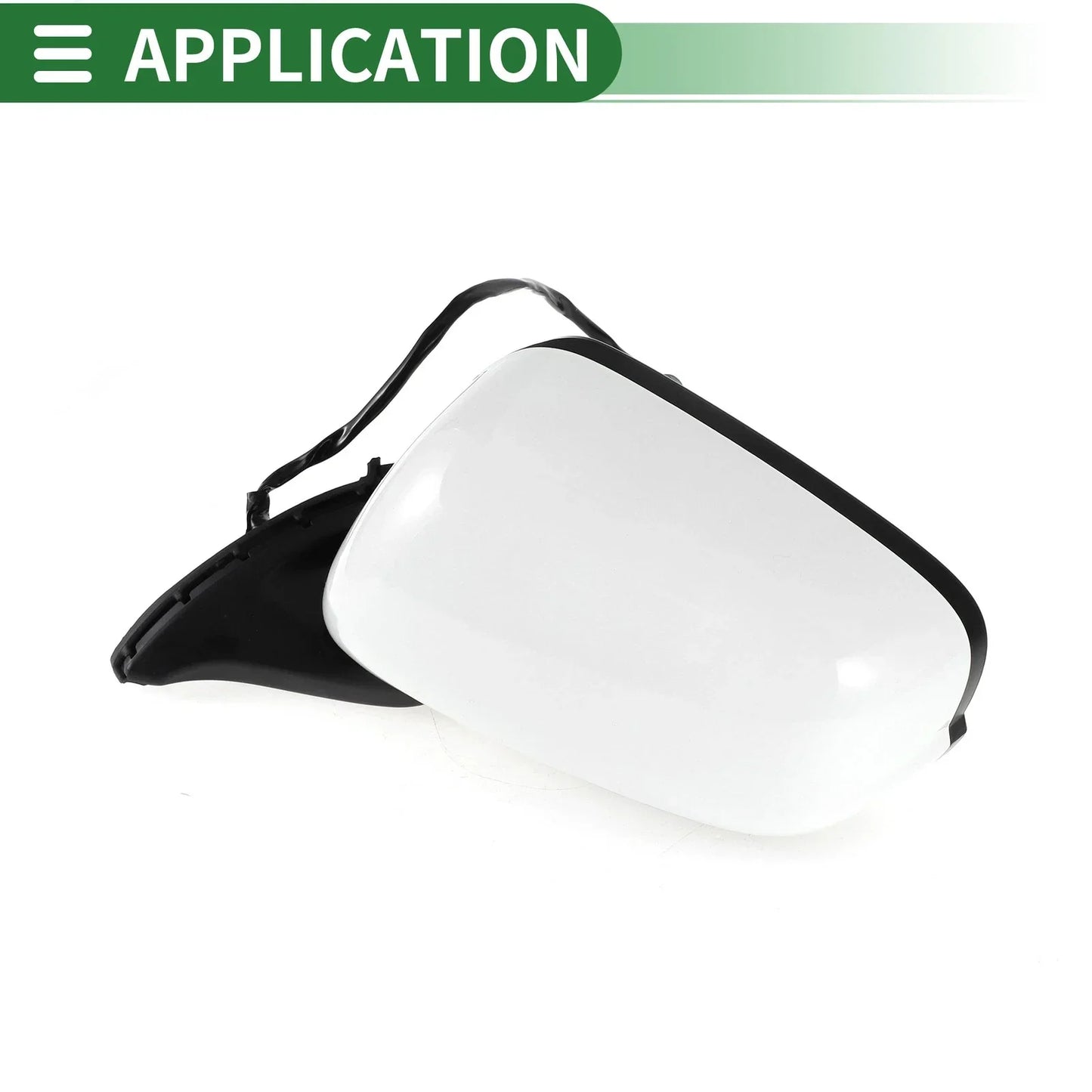Left Side Door Mirror Replacement for Honda Fit (2009-2014) Manual Folding White
