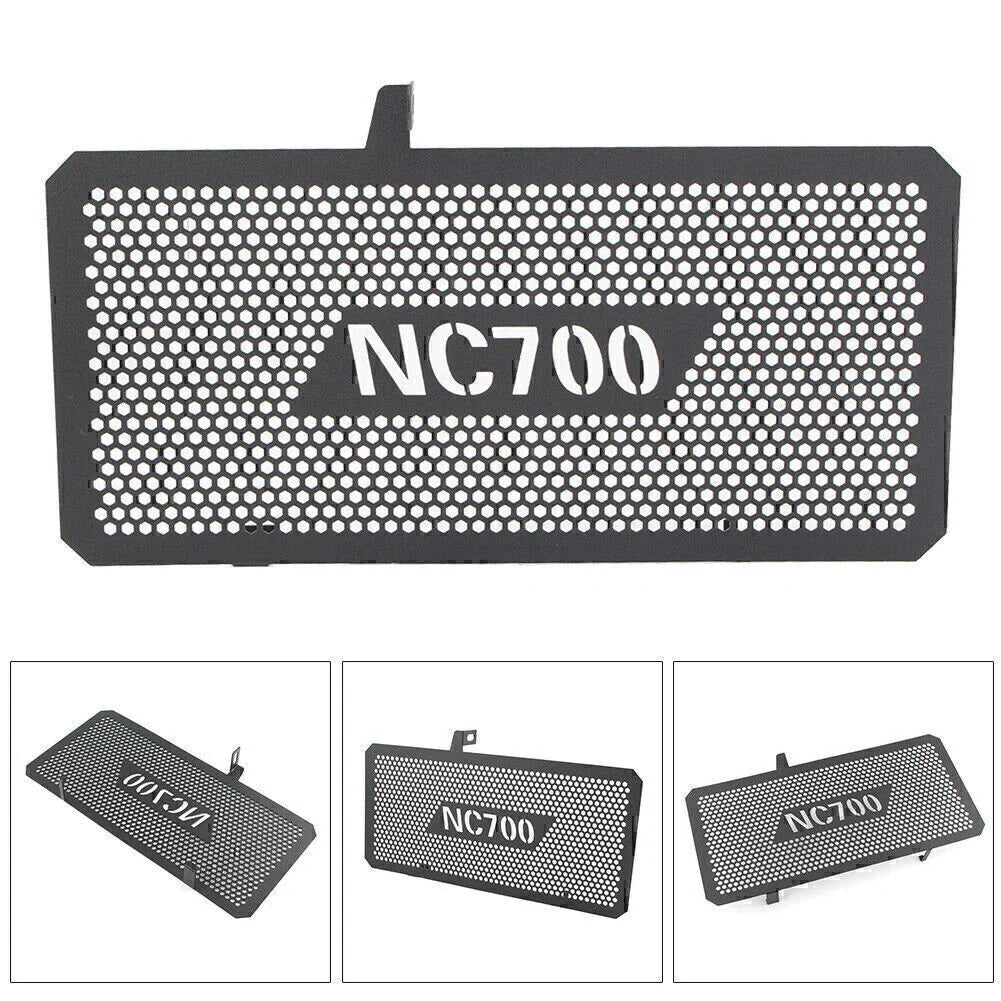 Black Front Radiator Engine Cooler Grill Cover for Honda NC700X NC700S (2012-2018)