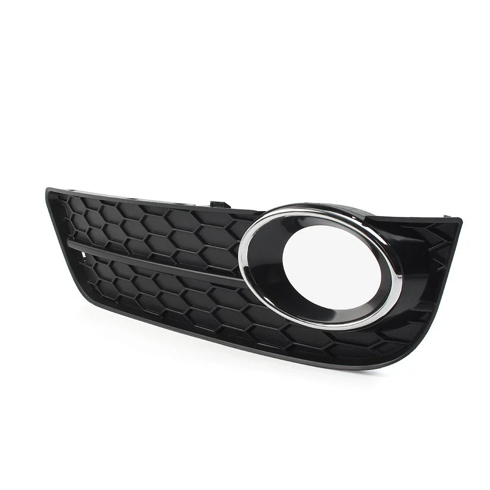 Left Front Bumper Fog Light Grille Cover w/ Chrome Ring for Audi A5 (2008-2011)