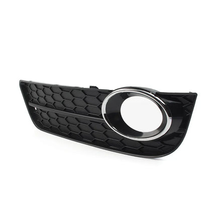 Left Front Bumper Fog Light Grille Cover w/ Chrome Ring for Audi A5 (2008-2011)