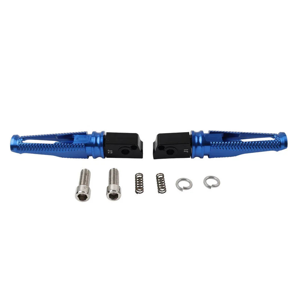 Blue Passenger Rear Foot Pegs for Aprilia GPR125 GPR150 (2015-2023)