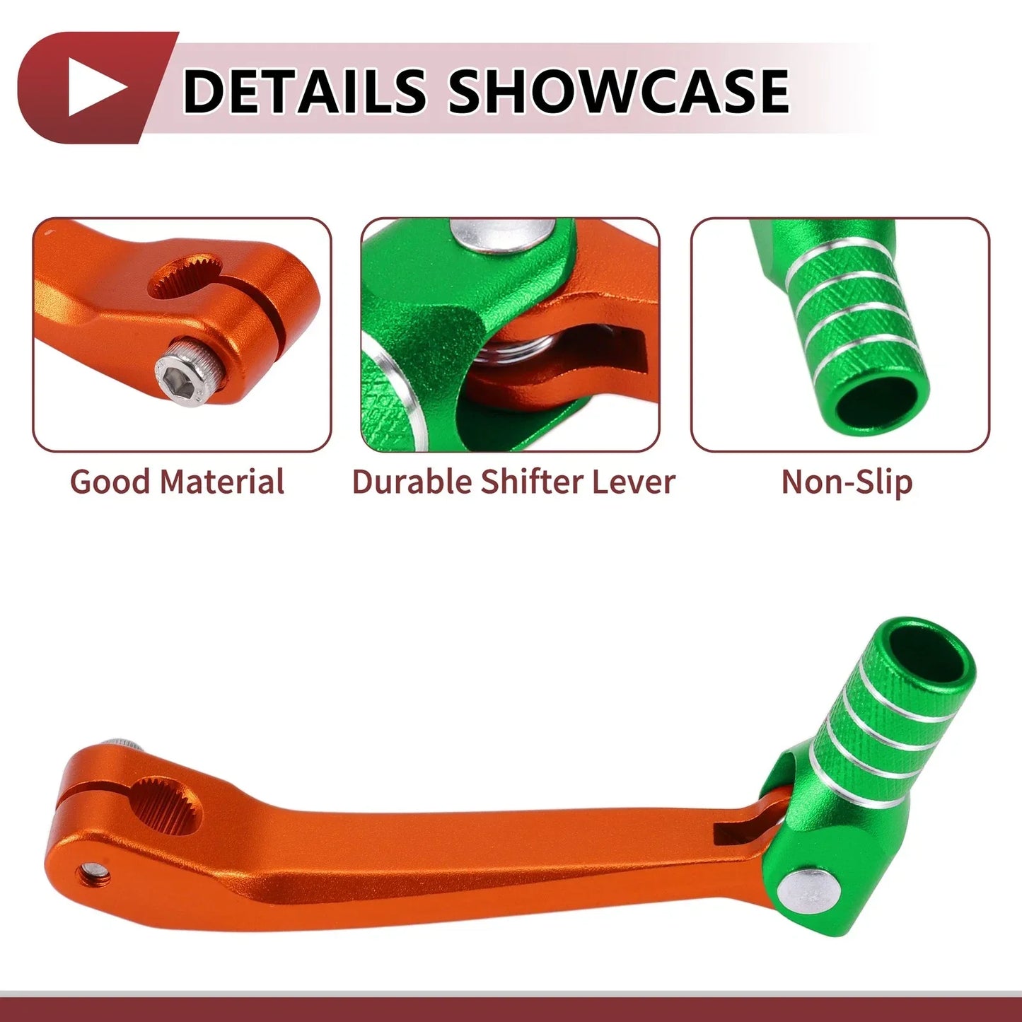 Shifter Lever for Honda CRF150F 2003-2017 - Orange Green Silver Tone