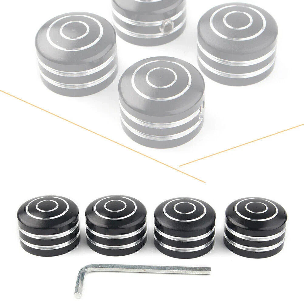 4 x Black Head Bolt Covers for Harley Sportster 883 XL (1986-2017)