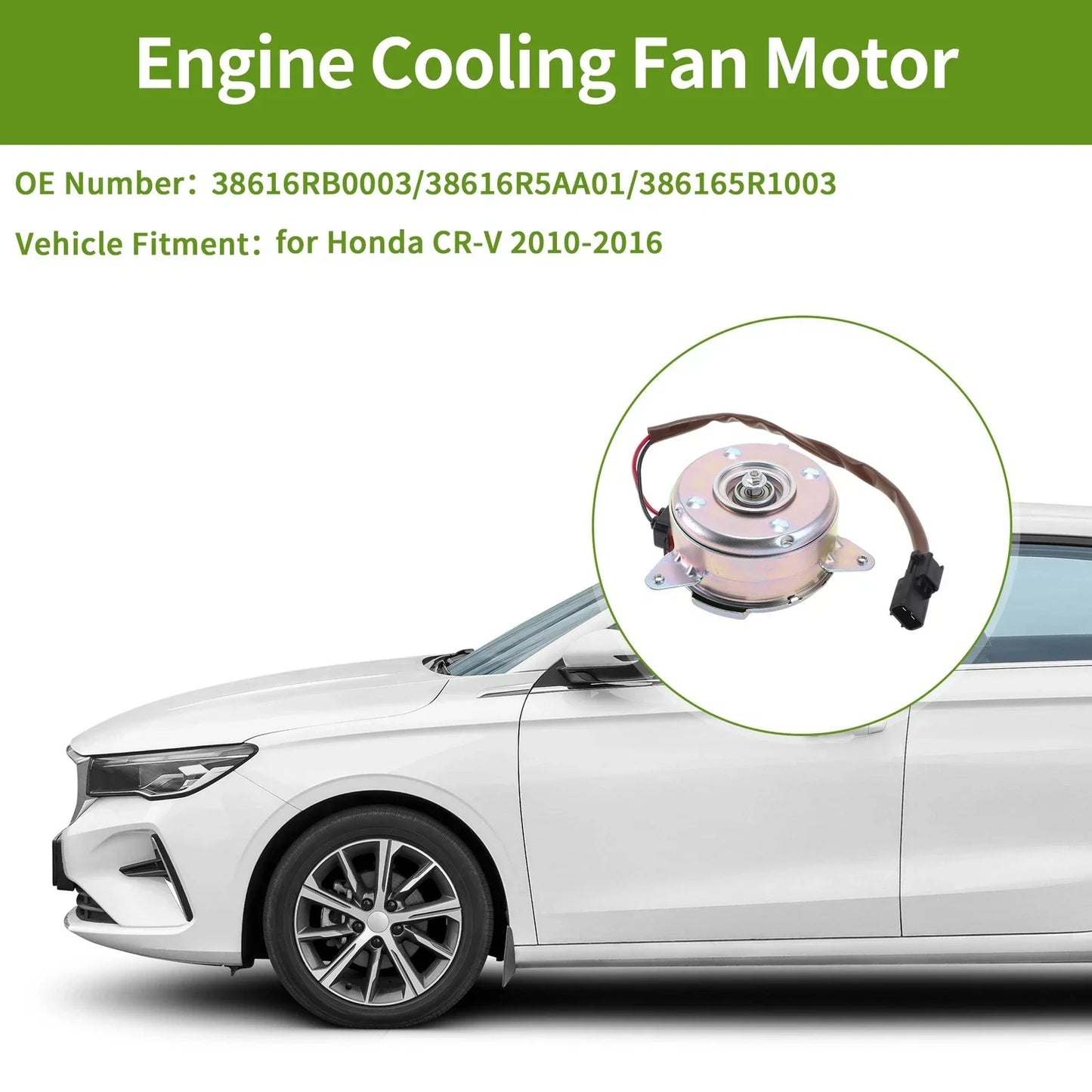 Radiator Fan Motor for Honda CR-V (2010-2016) 1 x Motor