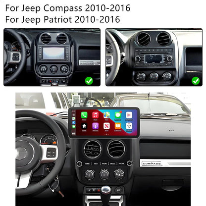 12.3''  64GB Car Stereo GPS Head Unit for Jeep Compass Patriot (2010-2016)
