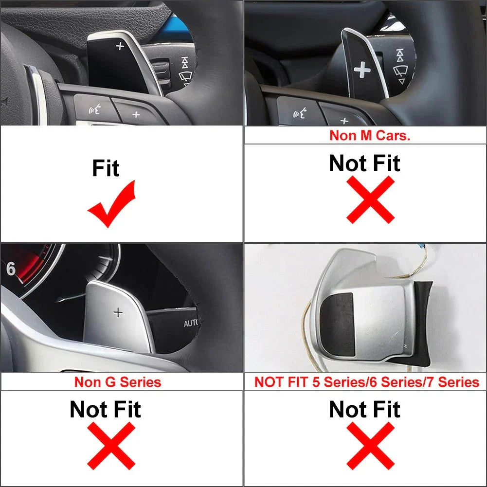 Steering Wheel Paddle Shifter Extensions for BMW 1 2 3 4 5 6 7 Series X1 X3 X4 X5 (2006-2023)