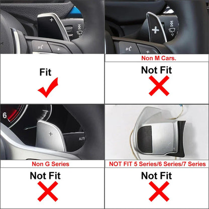Steering Wheel Paddle Shifter Extensions for BMW 1 2 3 4 5 6 7 Series X1 X3 X4 X5 (2006-2023)
