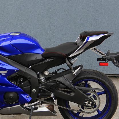 Black Red Driver & Passenger Seats for Yamaha YZF R6 (2017-2022)