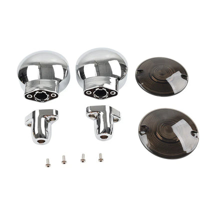 Smoke Lens Front Flat Turn Signal Housing for Harley Fat Boy Heritage Softail