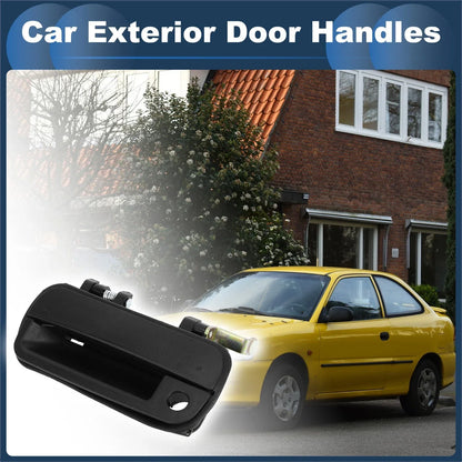Front Left Exterior Door Handle for Hyundai Excel (1990-1994) - Black, 1 Pcs