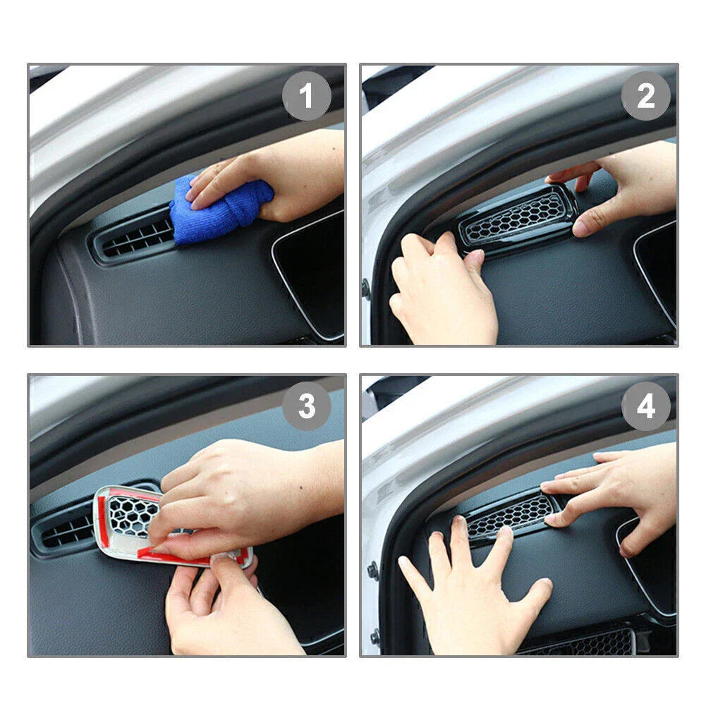 Carbon Fiber Inner Dash Side Air Vent Outlet Cover for Honda Civic (2022)