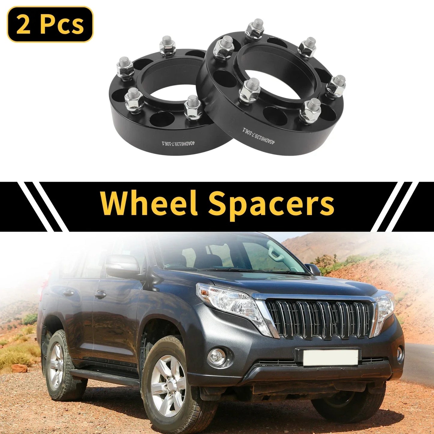 6x139.7mm Wheel Spacers 2 Pcs for Toyota Land Cruiser (1980-1997)