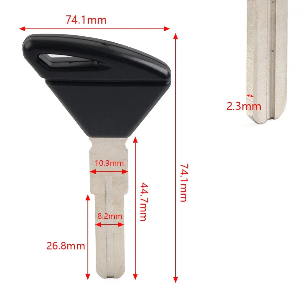 Black Uncut Blade Blank Key for Aprilia ETV 1000, Caponord, RS125, Mana 850