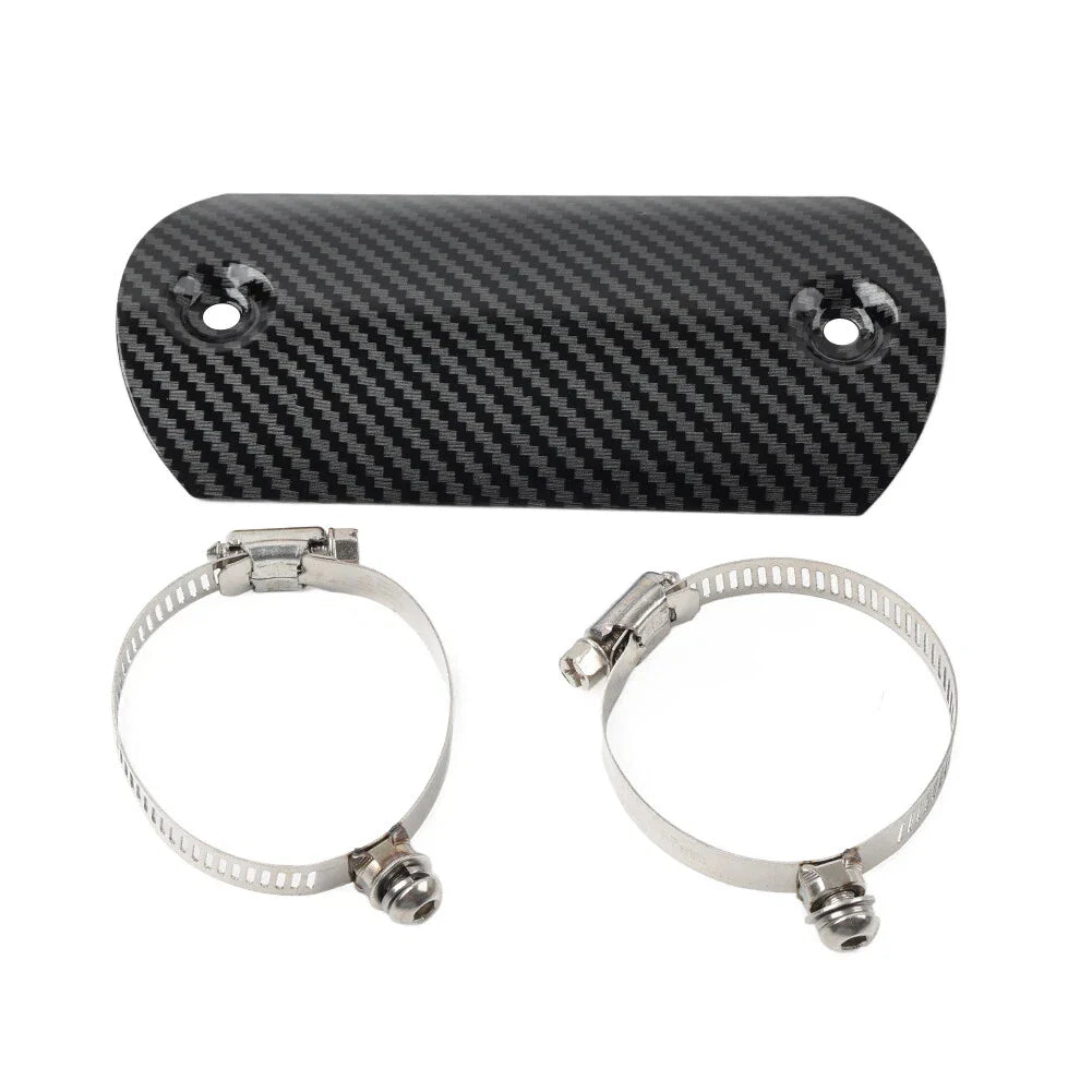 Exhaust Middle Pipe Heat Shield Cover for Motorcycle Muffler Protector Carbon