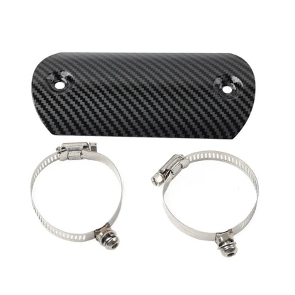 Exhaust Middle Pipe Heat Shield Cover for Motorcycle Muffler Protector Carbon