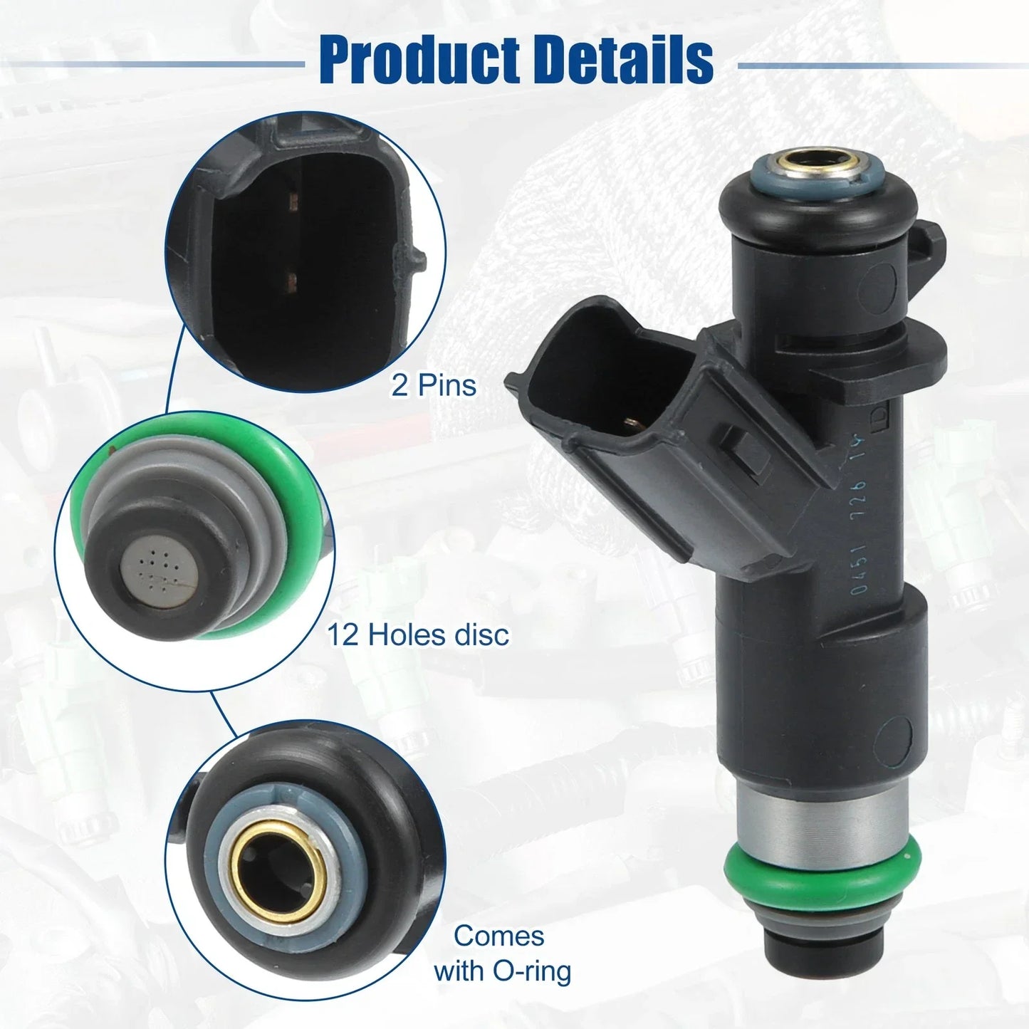 6 Pcs Fuel Injector Nozzles for Honda Accord (2008-2017)