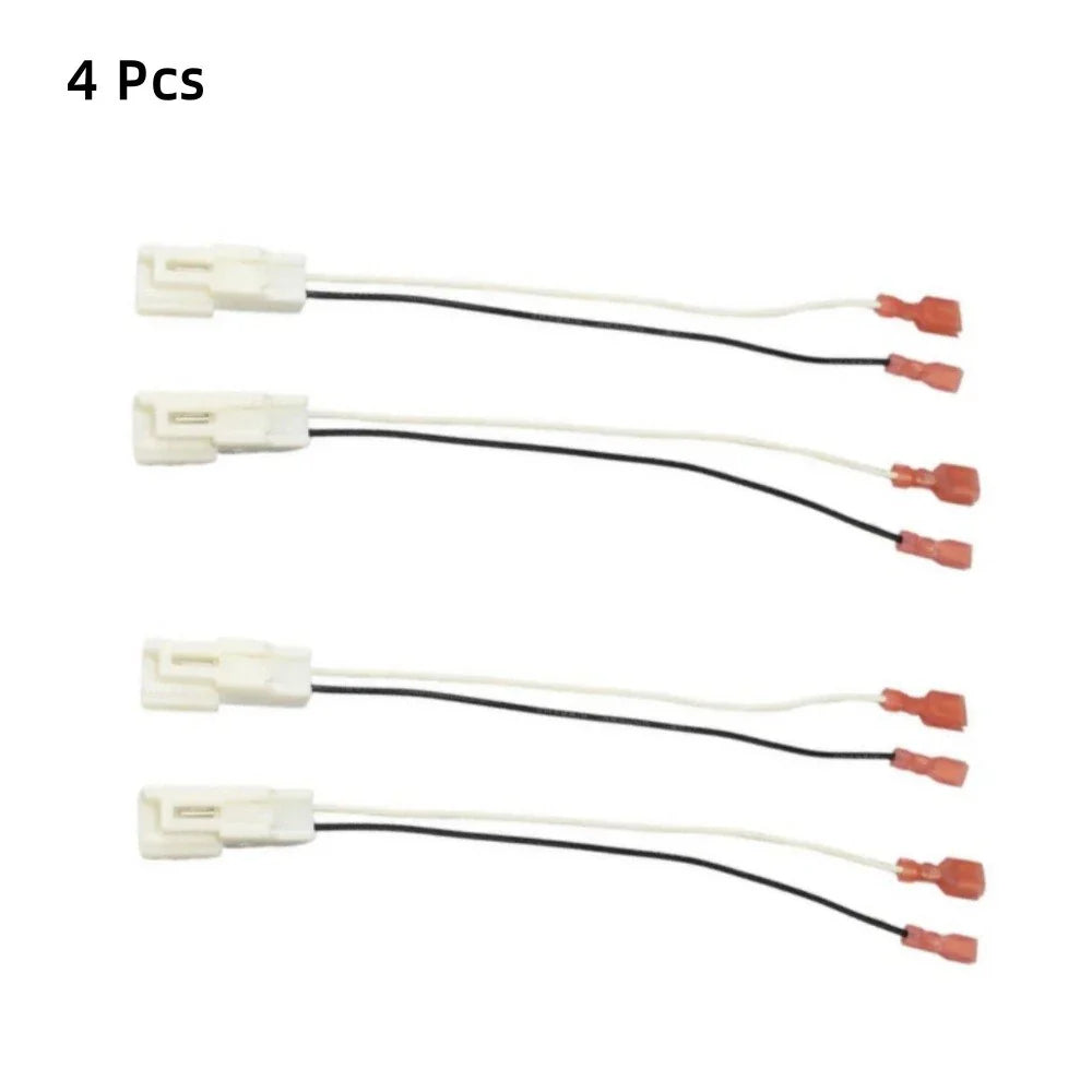 4 x Car Door Speaker Wire Harness Adaptor Cable for Kia Sorento, Elantra