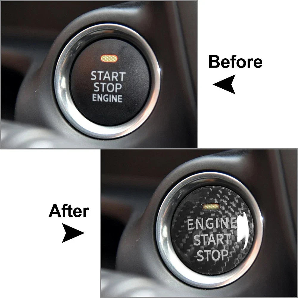 Carbon Fiber Red Start Stop Button Sticker for Mazda CX-3, CX-4, CX-5, CX-8, MX-5