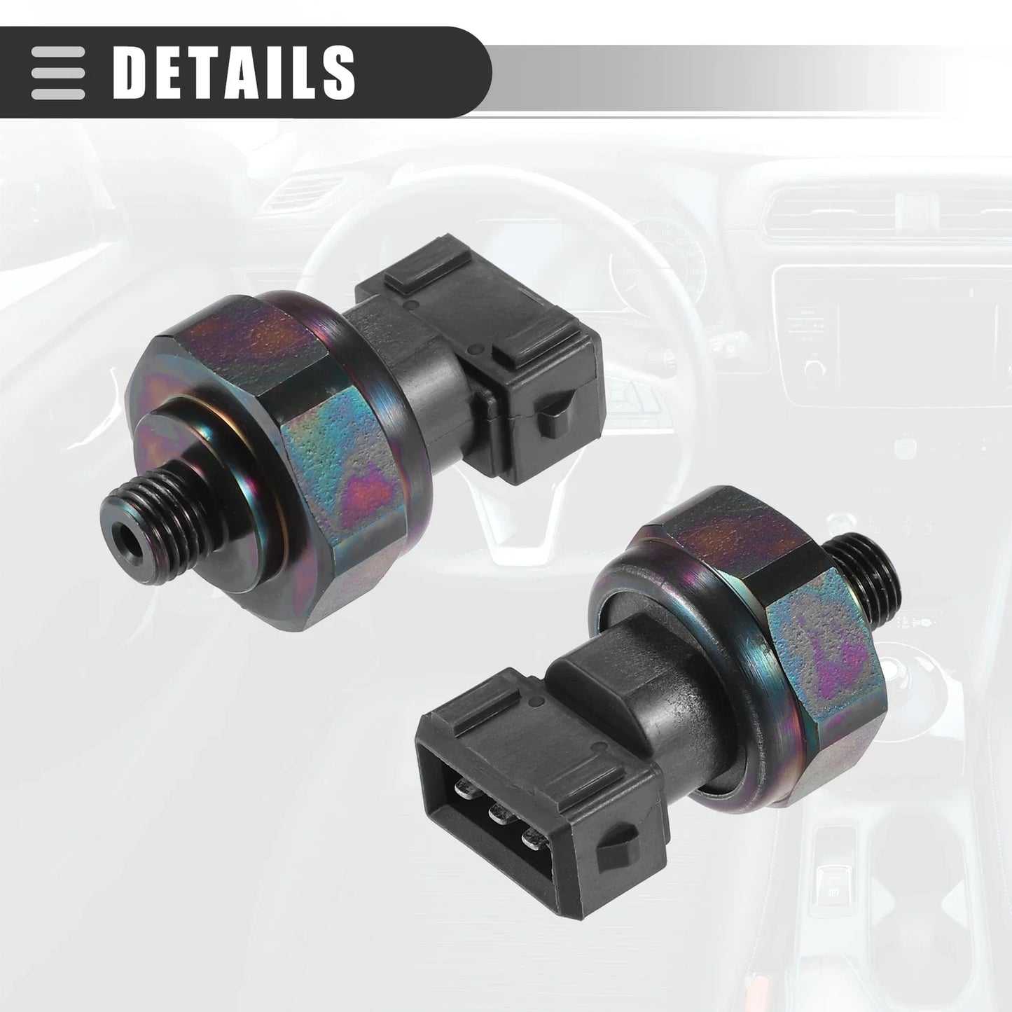 A/C Pressure Transducer Valve for Mercedes-Benz C220 (1994-1996) Metal Black