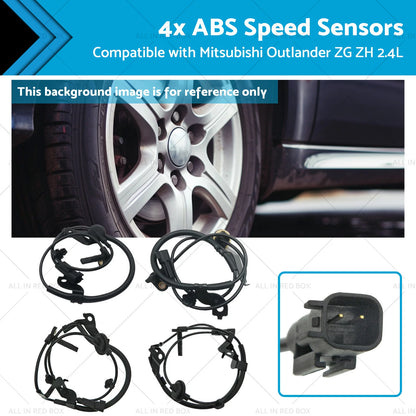 4 x ABS Speed Sensors for Mitsubishi Outlander ZG ZH 2.4L (2006-2012)