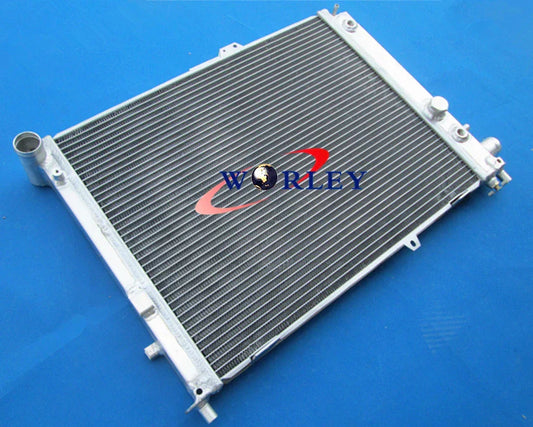 Aluminum Radiator + Red Hose for SAAB 9000 Aero B234 2.3L 16V Turbo (1993-1998)