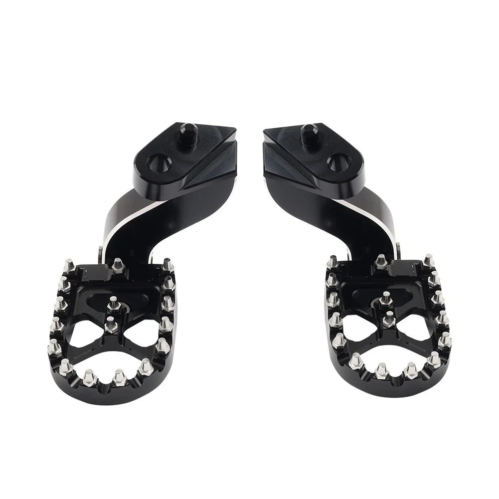 Black Rear Passenger Pedals Mount Kit for Harley Touring Electra Glide (1993-2024)