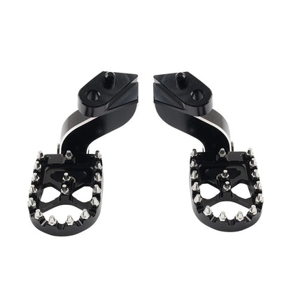 Black Rear Passenger Pedals Mount Kit for Harley Touring Electra Glide (1993-2024)