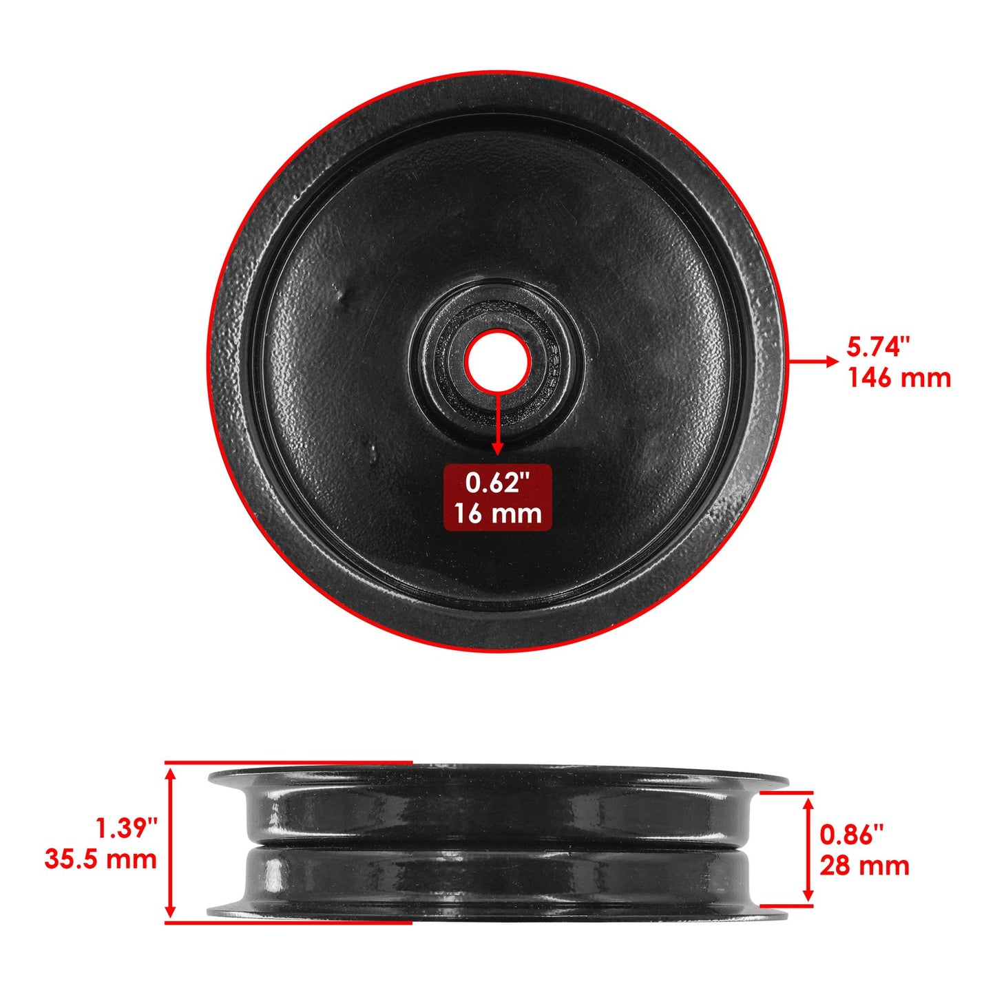 Deck Pulley Replacement 54 Inch for Bush Hog Mid Mount M2254 (2000–2024)