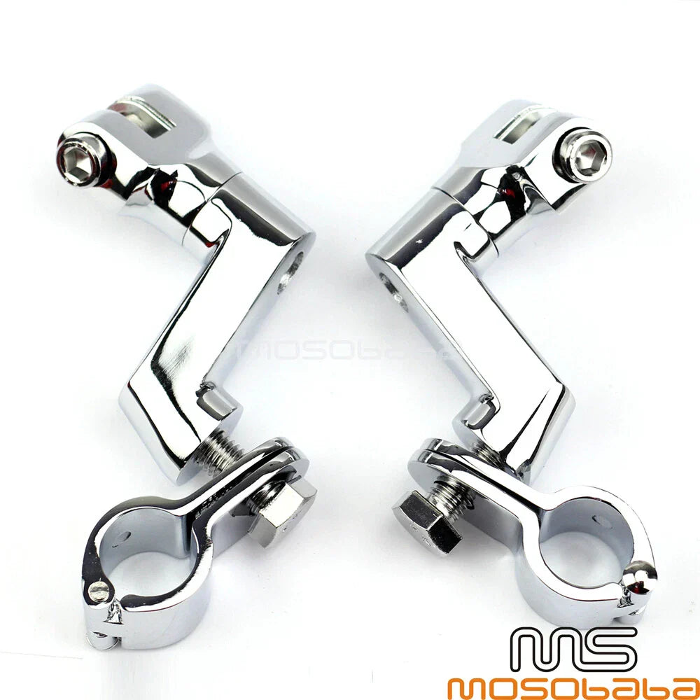 1 x Aluminum Engine Guard Foot Peg Clamps for Harley Cafe Racer