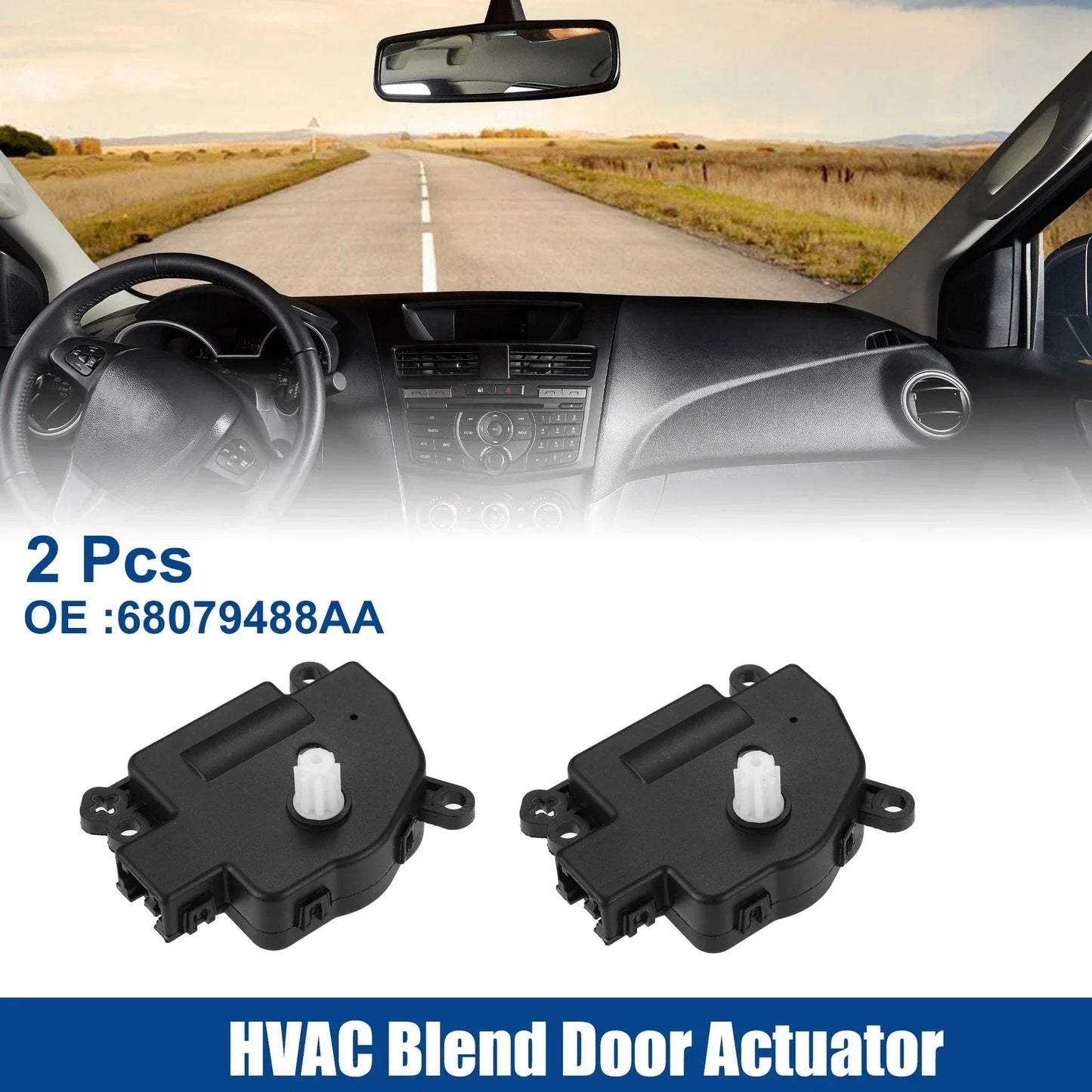 2 x HVAC Blend Door Actuators for Dodge Durango (2011-2013)