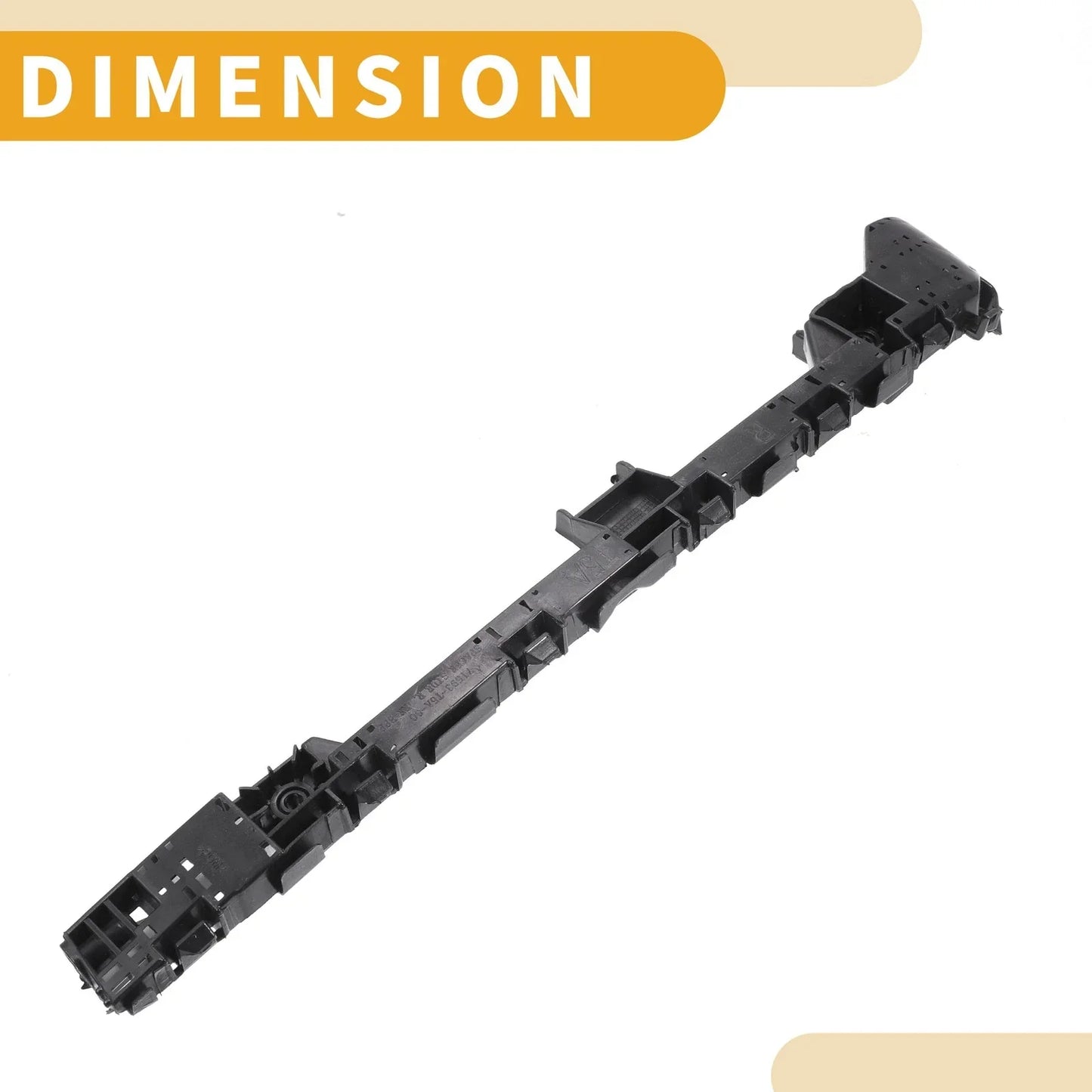 RH Side Rear Bumper Support Bracket for Honda Fit (2015-2017) 1 x Black ABS