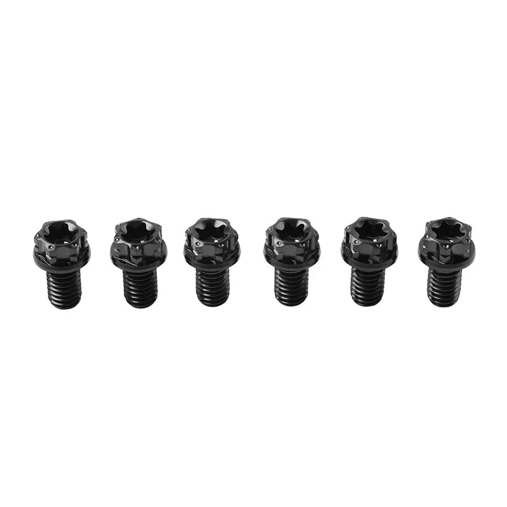 6pcs M6x30mm Titanium Torx Head Flange Bolts for Bicycle Motorcycle