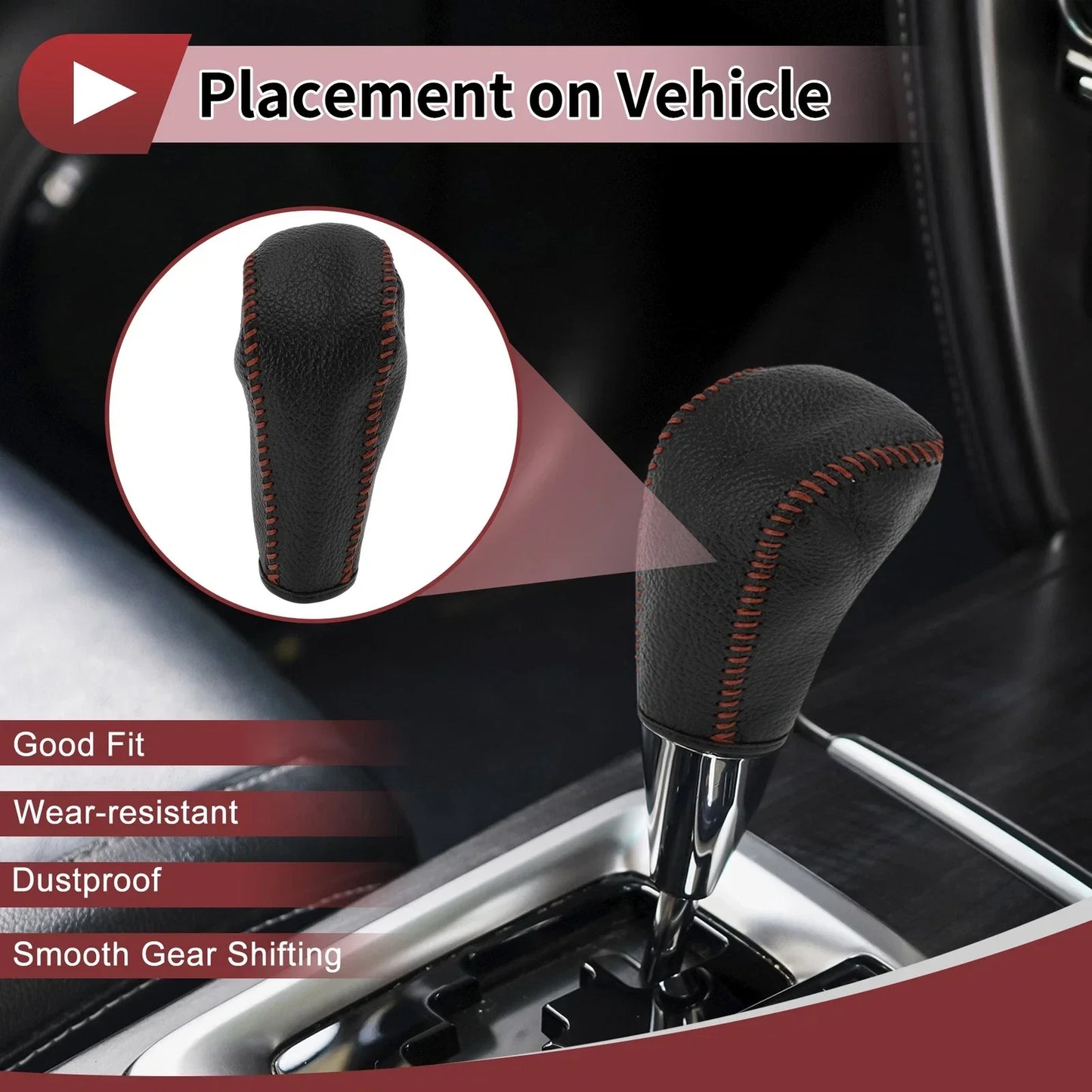Gear Shift Knob Cover for BMW 3 Series E90 (2004-2012) Black Brown