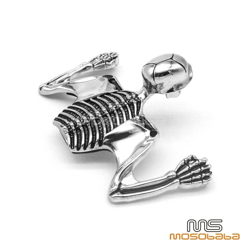 7'' Chrome Headlight Visor Skull Ornament for Harley Road King